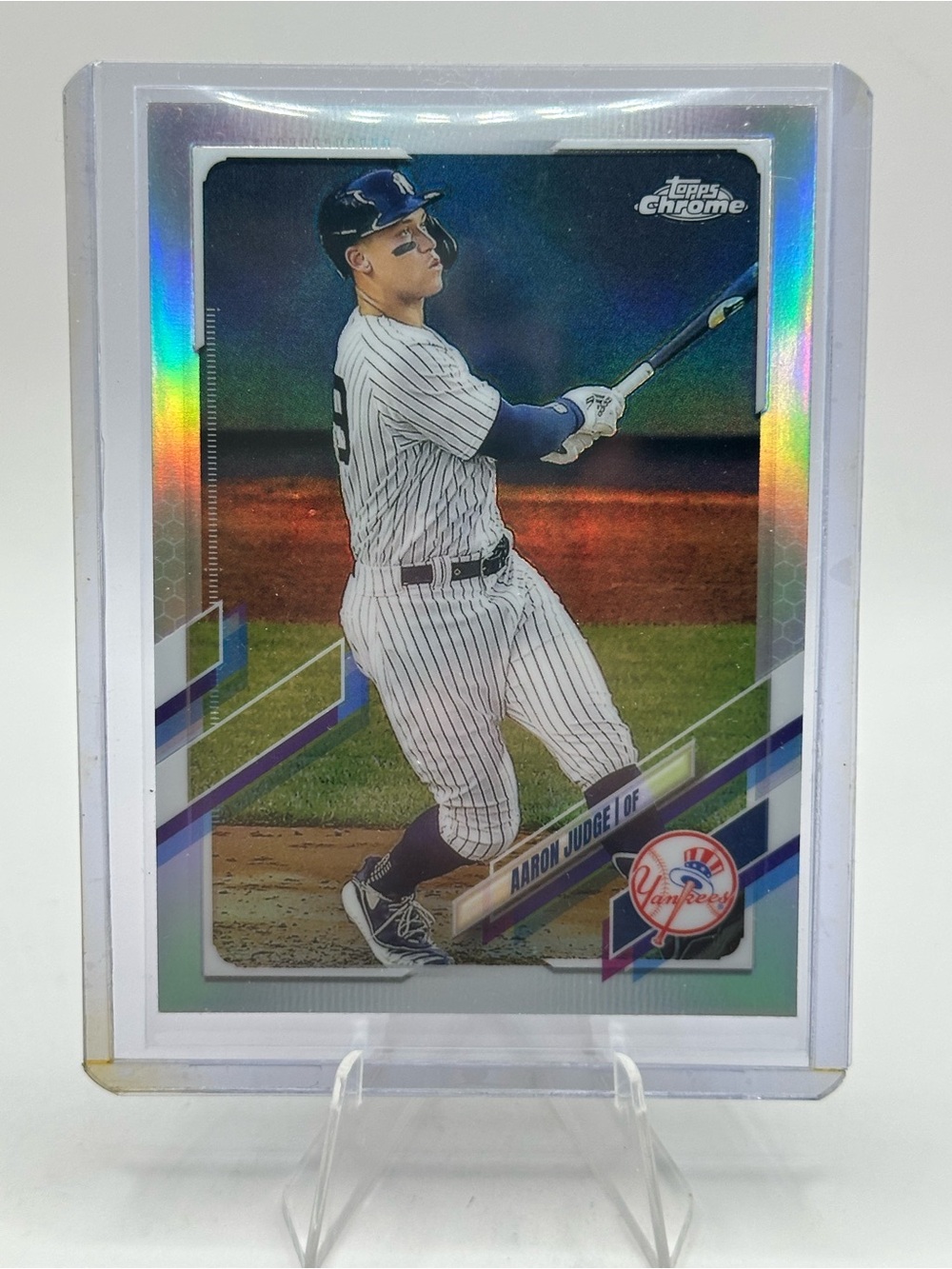 Aaron Judge Topps Chrome Refractor Card Rainbow Foil Chrome MVP Yankees